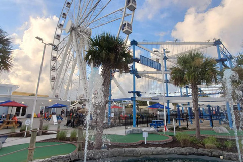 Enjoy the SkyTrail ropes course, the mini golf course, and one flight on the SkyWheel Panama City Beach in Panama City Beach, Florida. Guests at Xplorie participating properties can enjoy a free admission to Gulf World.