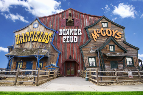 Enjoy a feudin, feastin family fun show at Hatfield & McCoy Dinner Feud in Pigeon Forge, Tennessee. Guests staying at Xplorie participating properties can enjoy one free admission to this amazing show!
