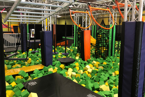 30,000-square-foot facility is packed full of family fun at Just Jump Trampoline Park in Panama City Beach, Florida, which is available free to guests staying at Xplorie participating properties.