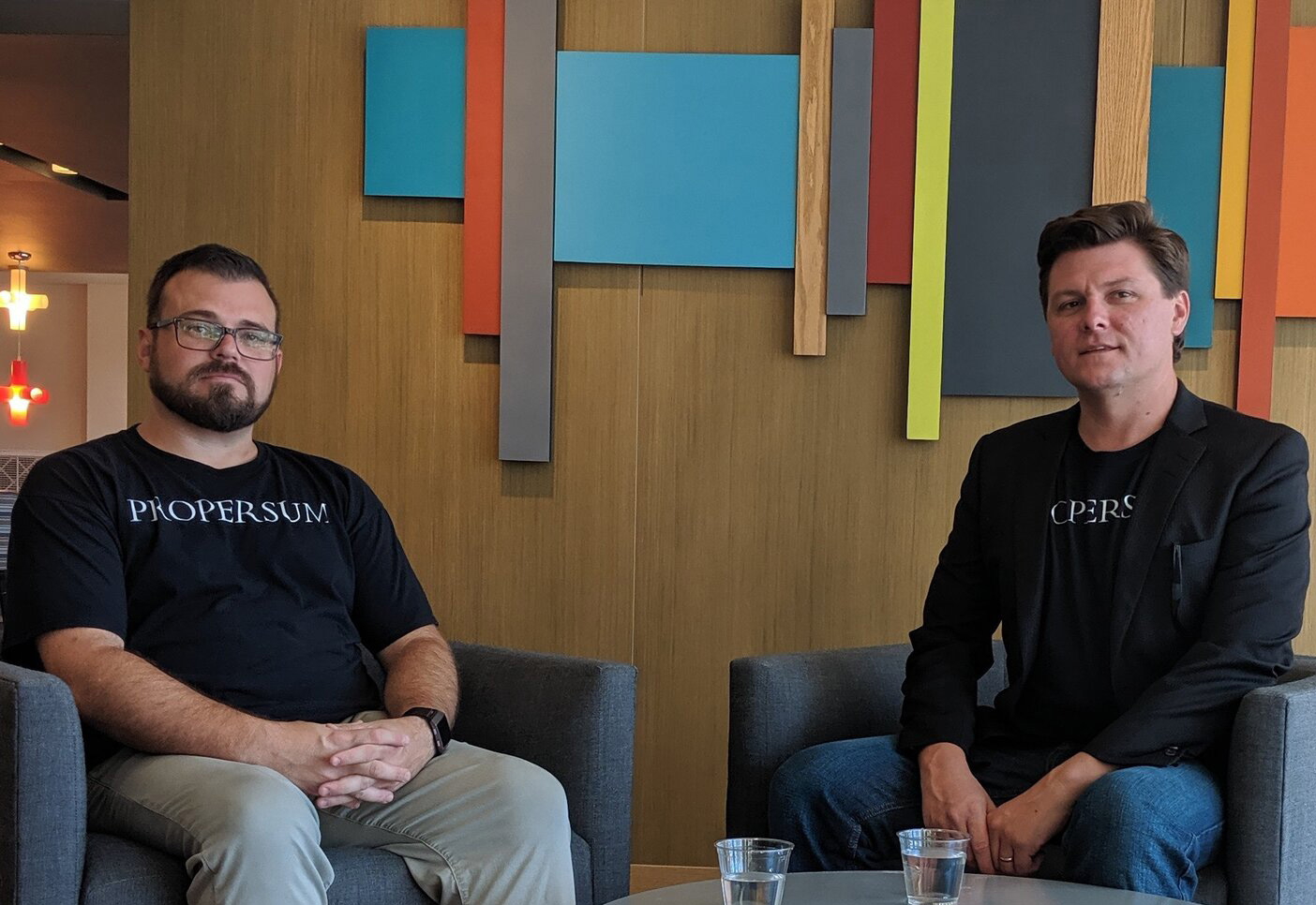 Co-founders Ben Rose, CTO (left) and Wes Walker, CEO (right) founded PROPERSUM in 2019 as a Delaware C Corporation